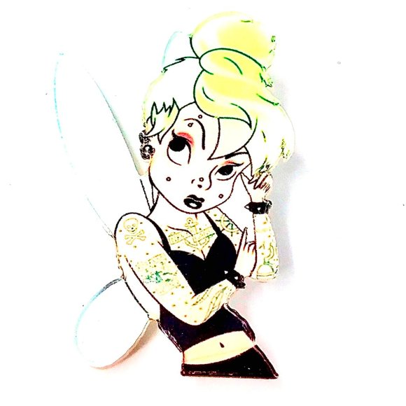 Punk Rock Tinker Bell Acrylic Pin - Picture 1 of 2